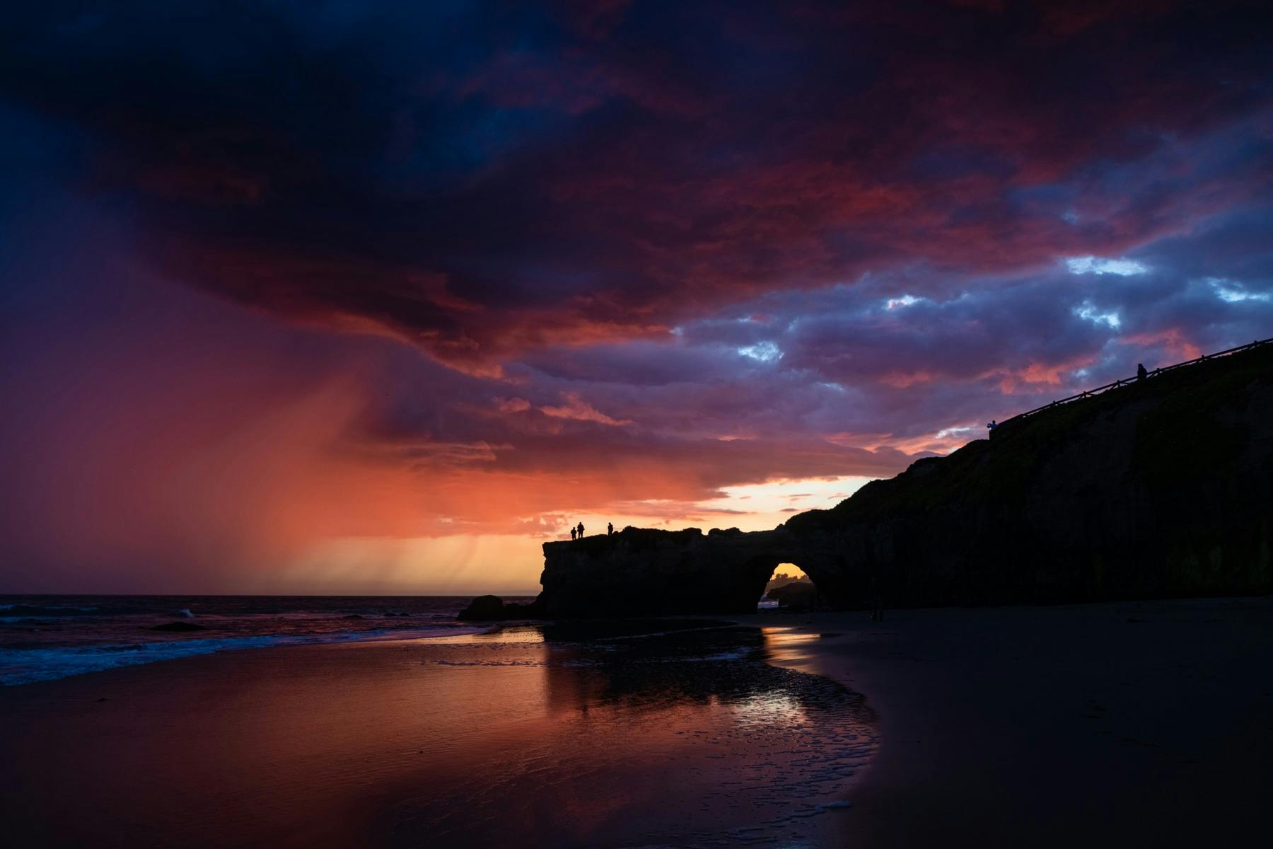 Colorful sunset photo of Its Beach in Santa Cruz, CA captured by Ryan "Chachi" Craig