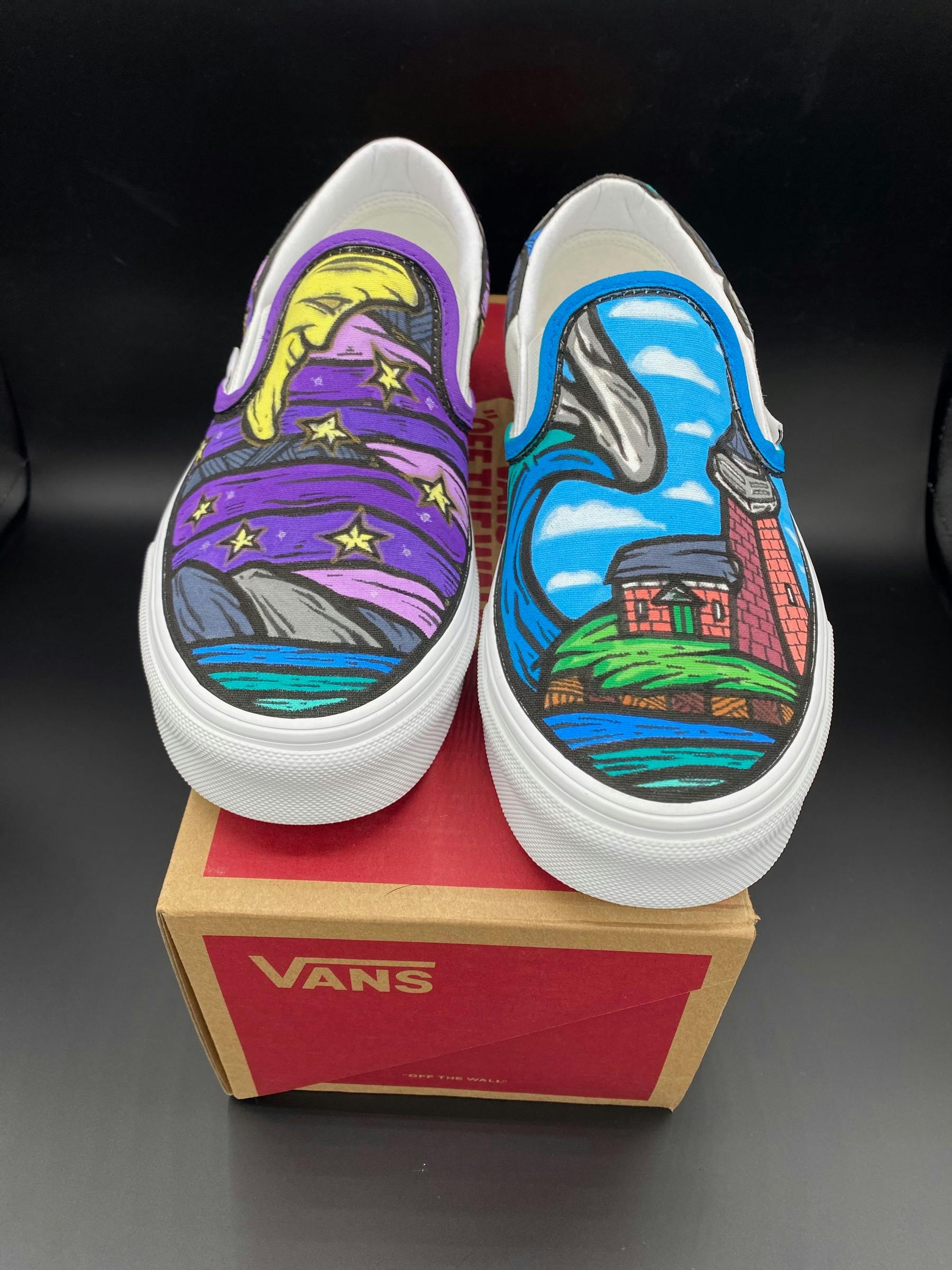 Artwork on Vans Shoes by Jason "Willz" Williams from Santa Cruz, CA