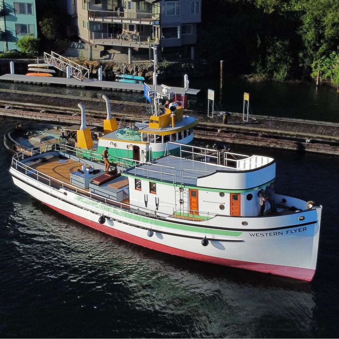 Western Flyer ship in the water