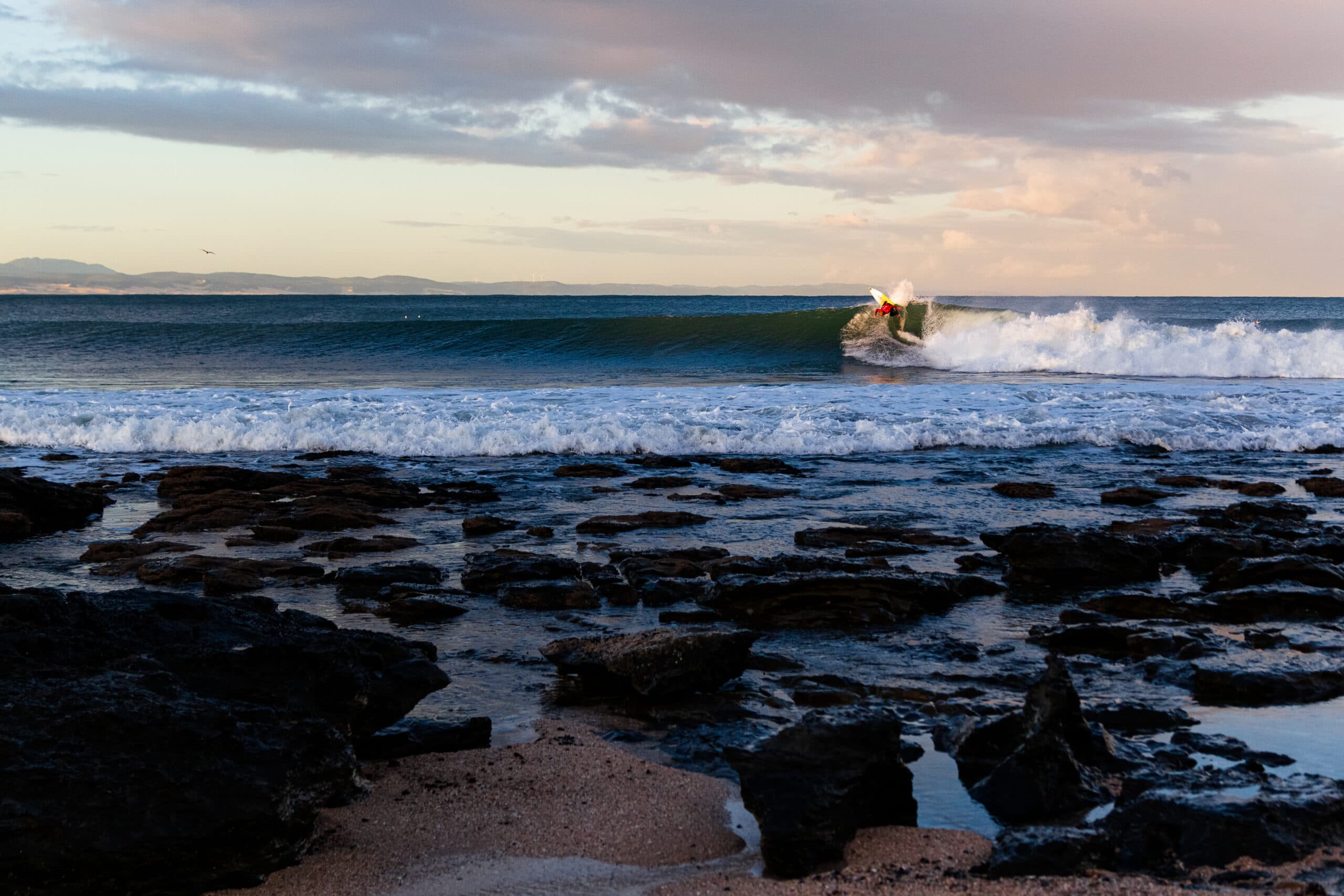 Nat Young surfing at Jeffrey's Bay