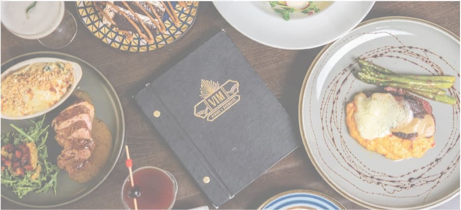 A Santa Cruz restaurant menu and plated food from Santa Cruz Vibes Magazine Food Month